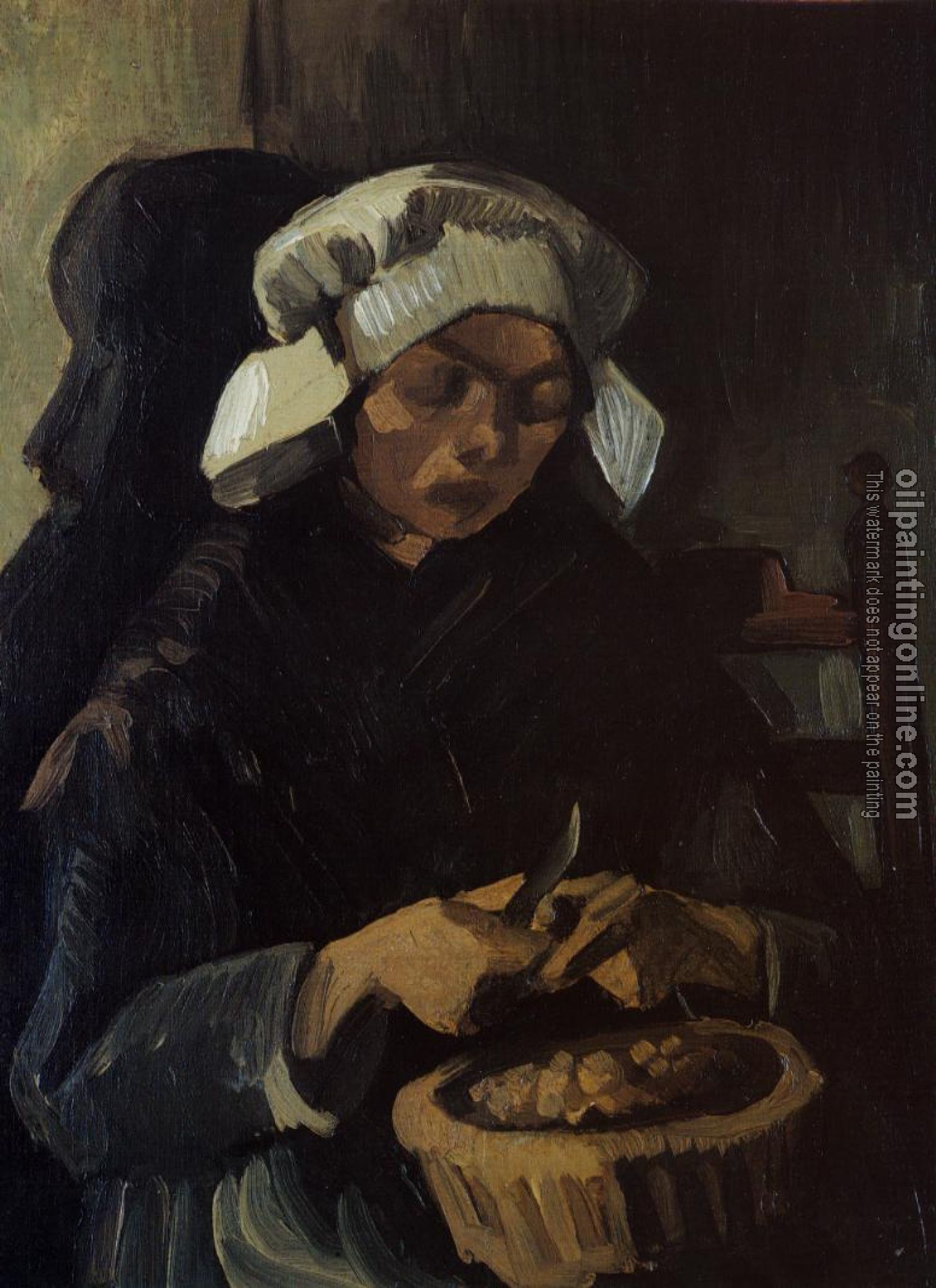 Gogh, Vincent van - Peasant Woman Peeling Potatoes, Neunen